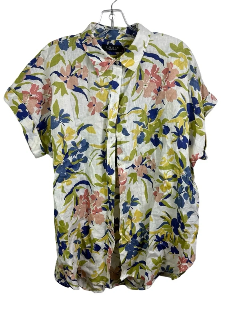 Lauren by Ralph Lauren Floral Linen Button-Up Shirt - Multi